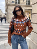 Cozy Fair Isle Turtleneck Pullover Sweater
