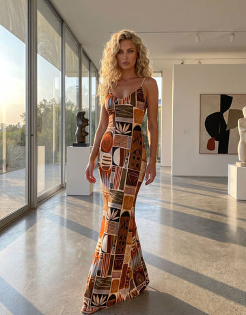 Cindy Divine's Tribal Print Maxi Dress