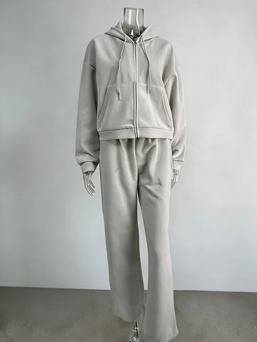 Cozy Oversized Zip Up Lounge Set