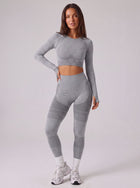 Seamless High Waisted Workout Leggings 2 Piece Set