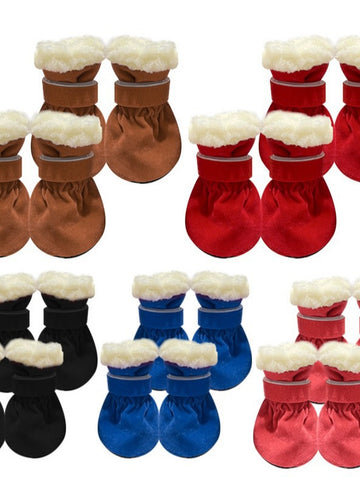 Cozy Fleece Lined Dog Boots