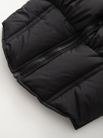 Cropped Stand Collar Puffer Jacket
