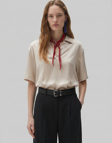 Polo V-neck Blouse