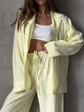 Oversized Satin Lounge Pajama Set