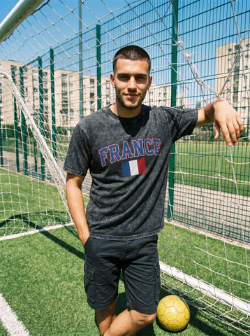 World Cup 2026 Vintage Washed France Graphic  T-Shirt