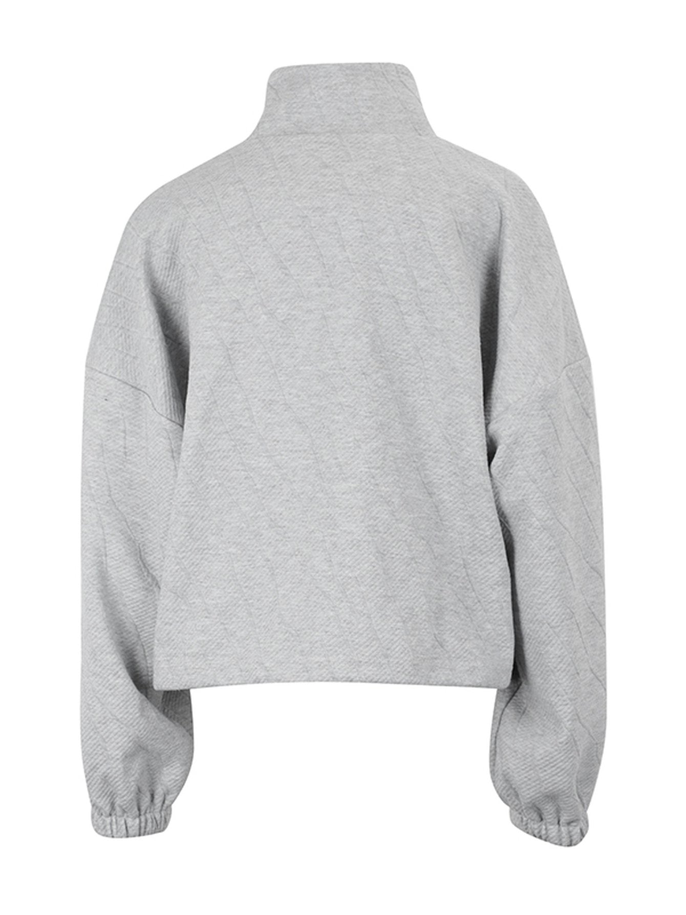 Textured Zip Up Casual Jacket