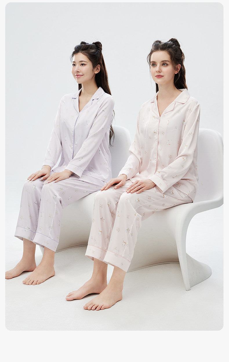 Soft Floral Button Down Pajama Set