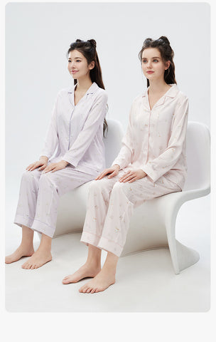 Soft Floral Button Down Pajama Set