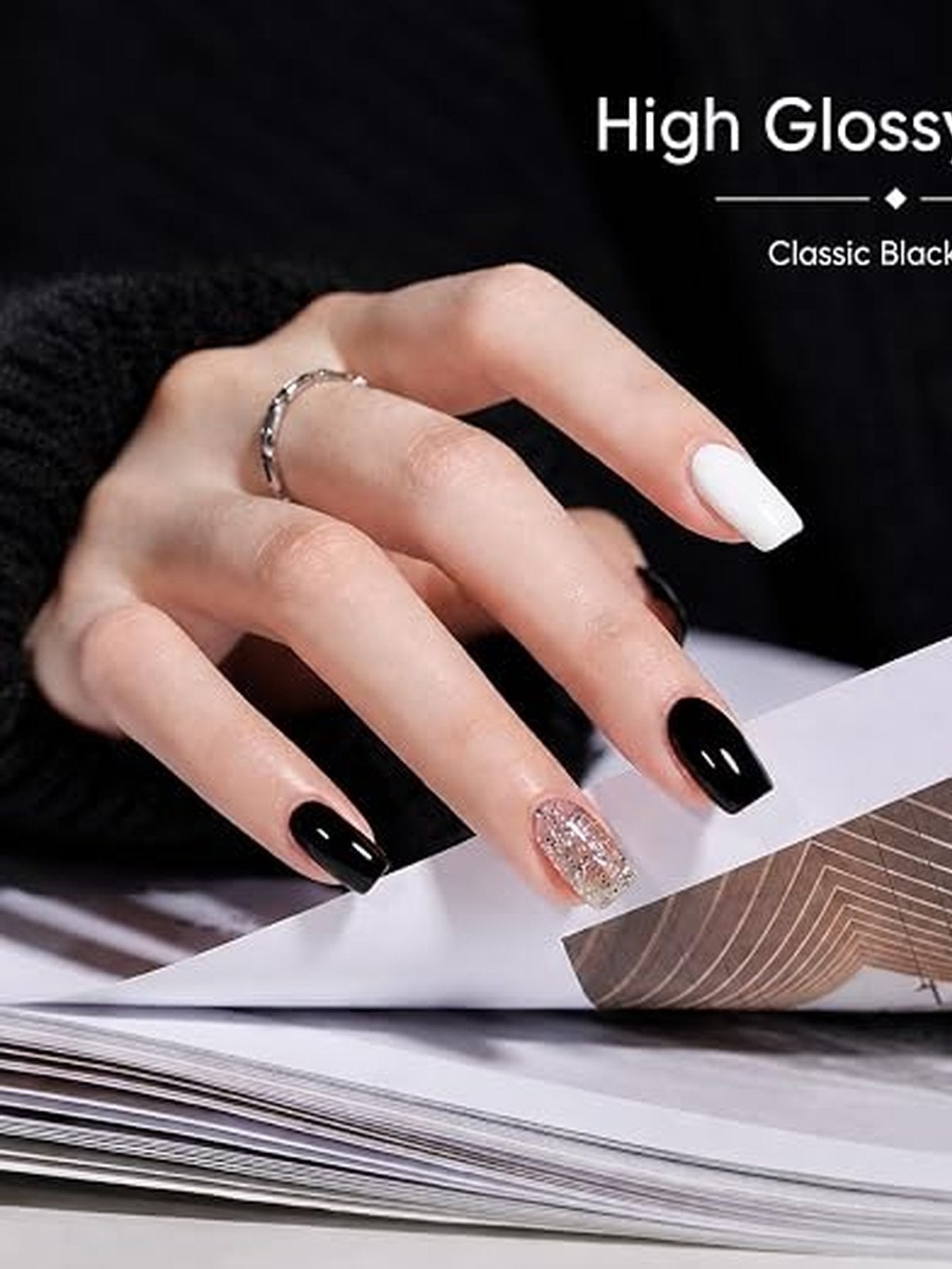 Glossy Black Soak Off Gel Polish