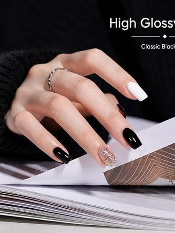 Glossy Black Soak Off Gel Polish