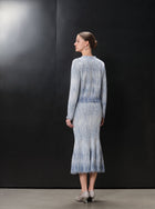 Textured High Waist Knit Midi Skirt