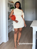 One-Shoulder Sleeveless Cute Mini Dress