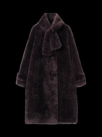 Cozy Double Breasted Faux Fur Coat