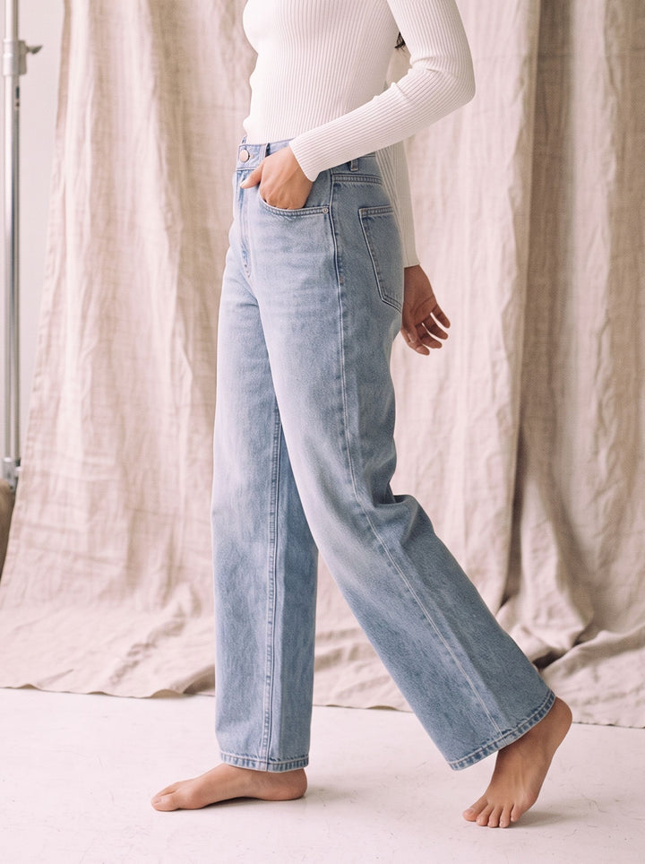 High Waisted Loose Wide Leg Jeans