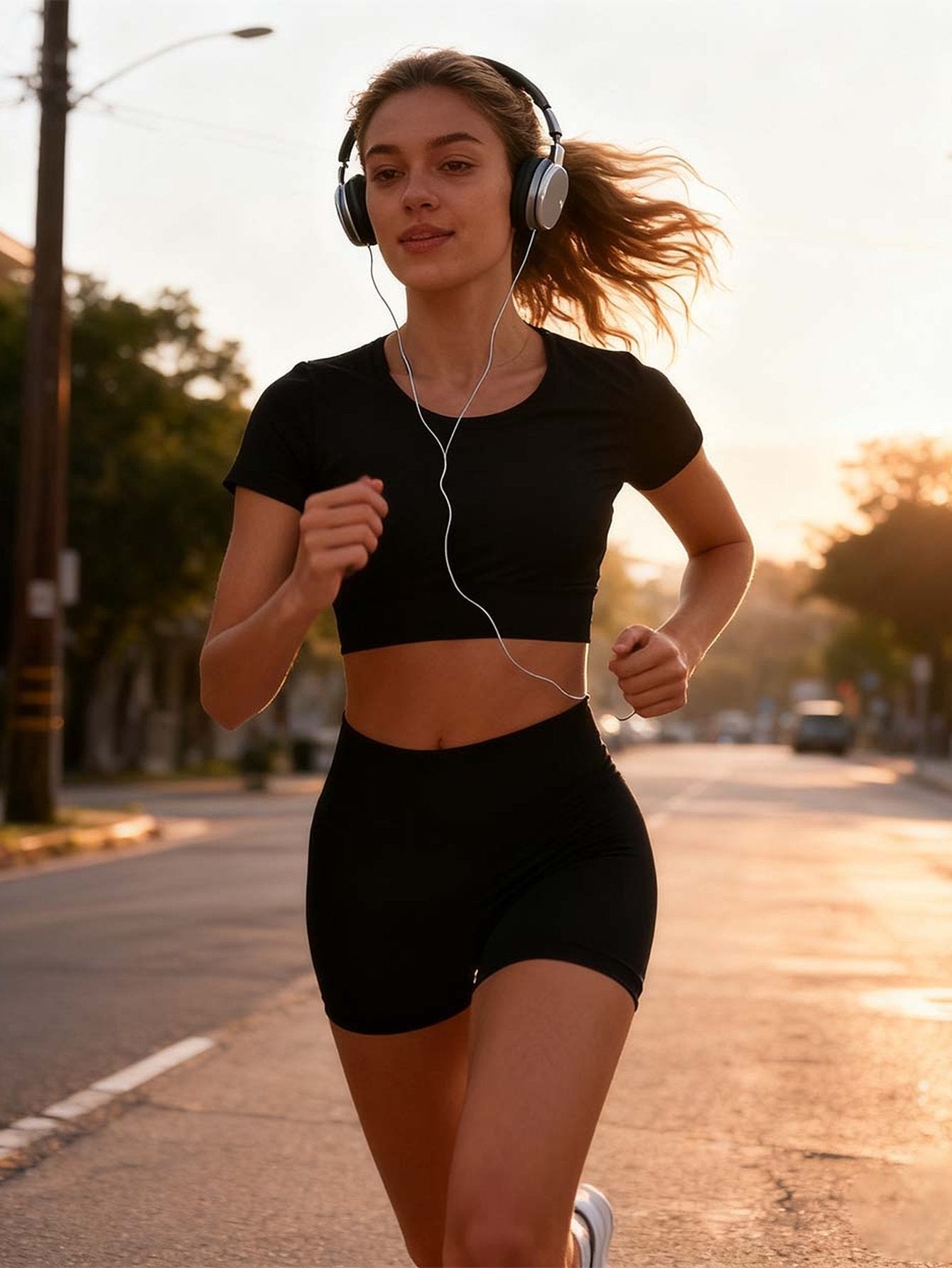 Seamless High Waist Athletic Shorts Set