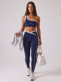 Seamless One Shoulder High Waist Set