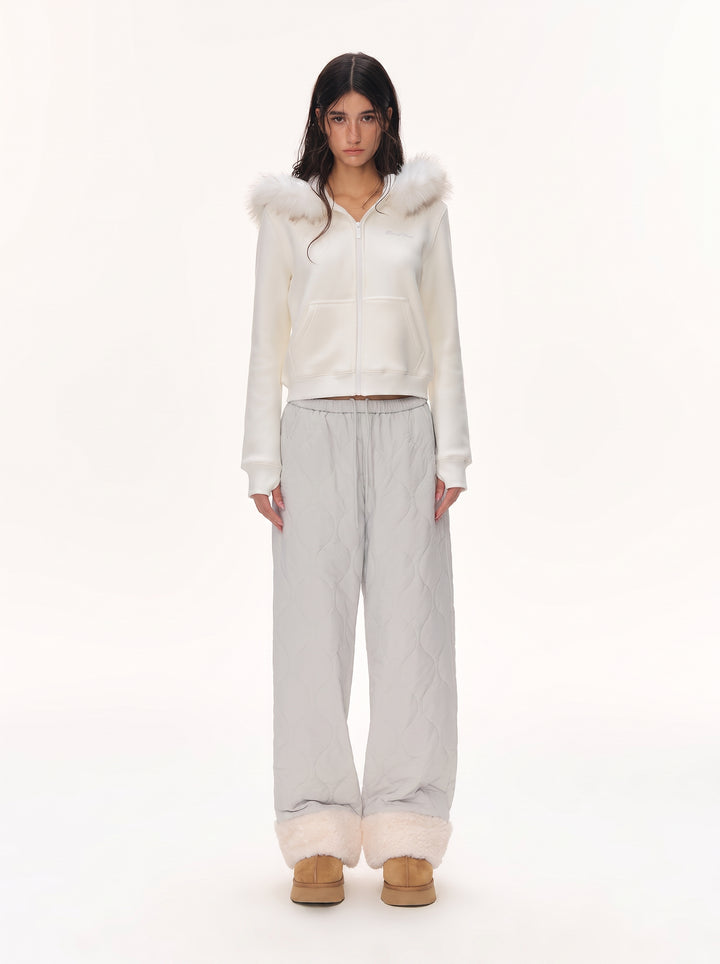 Fuzzy Hooded Fleece Lounge Pants