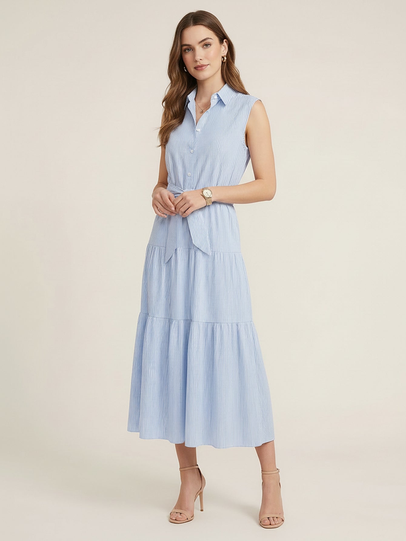 MO&Co. Linen Blend Sleeveless Dress