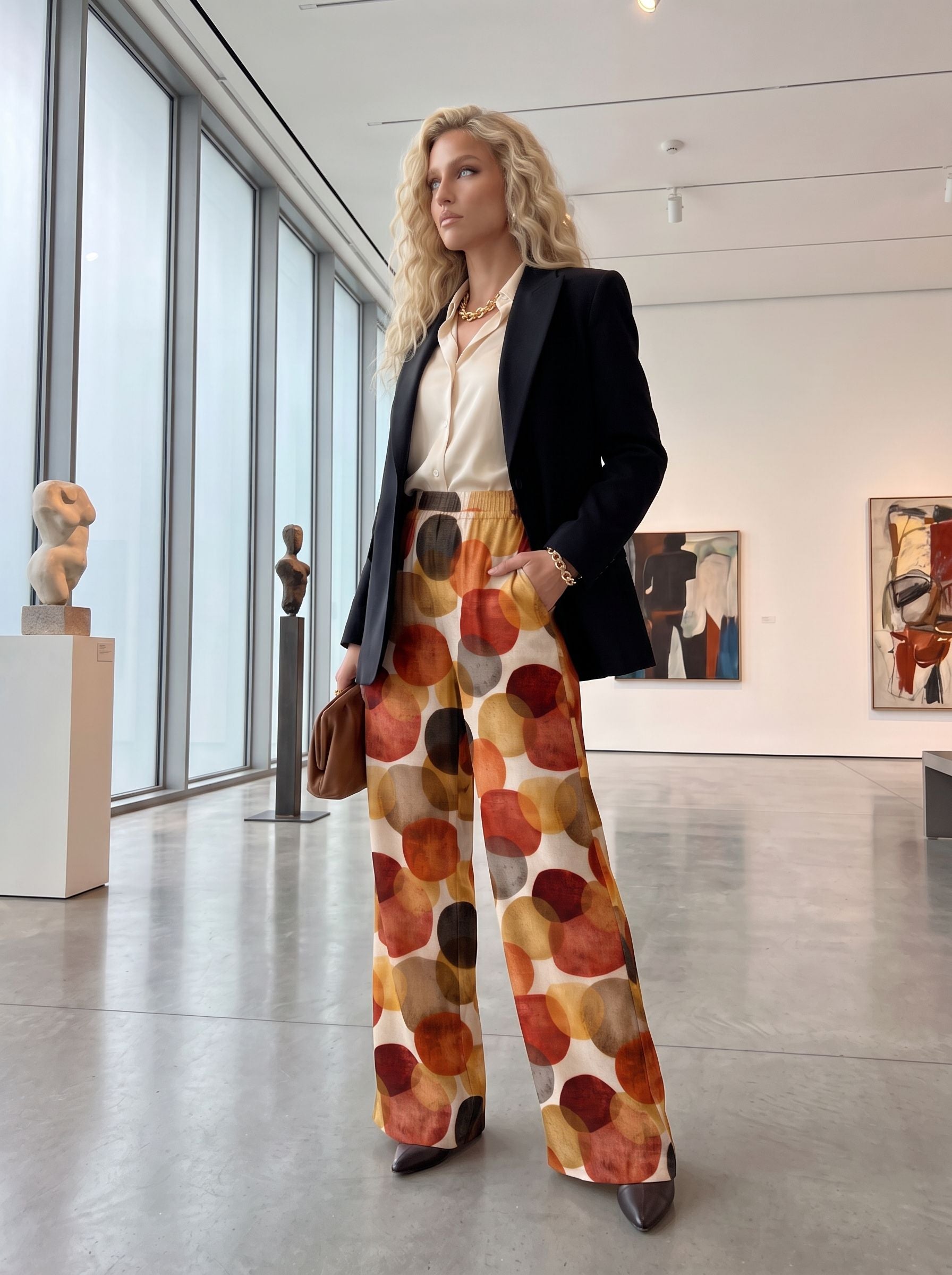 Mahlet B's Abstract Circle Print Pants