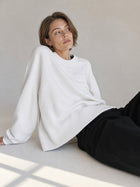 Oversized Mock Neck Pullover Sweatshirt