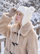 Cozy Faux Fur Pom Trapper Hat