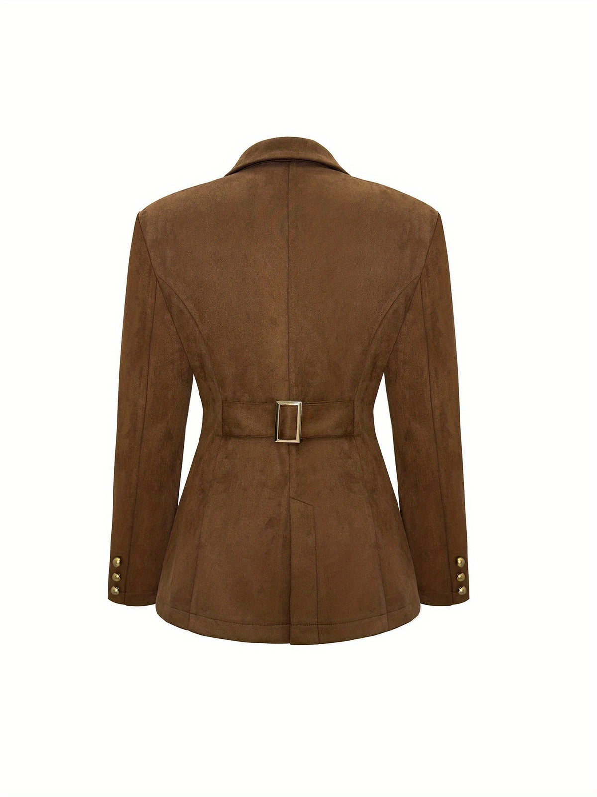 Tailored Suede Button Front Blazer