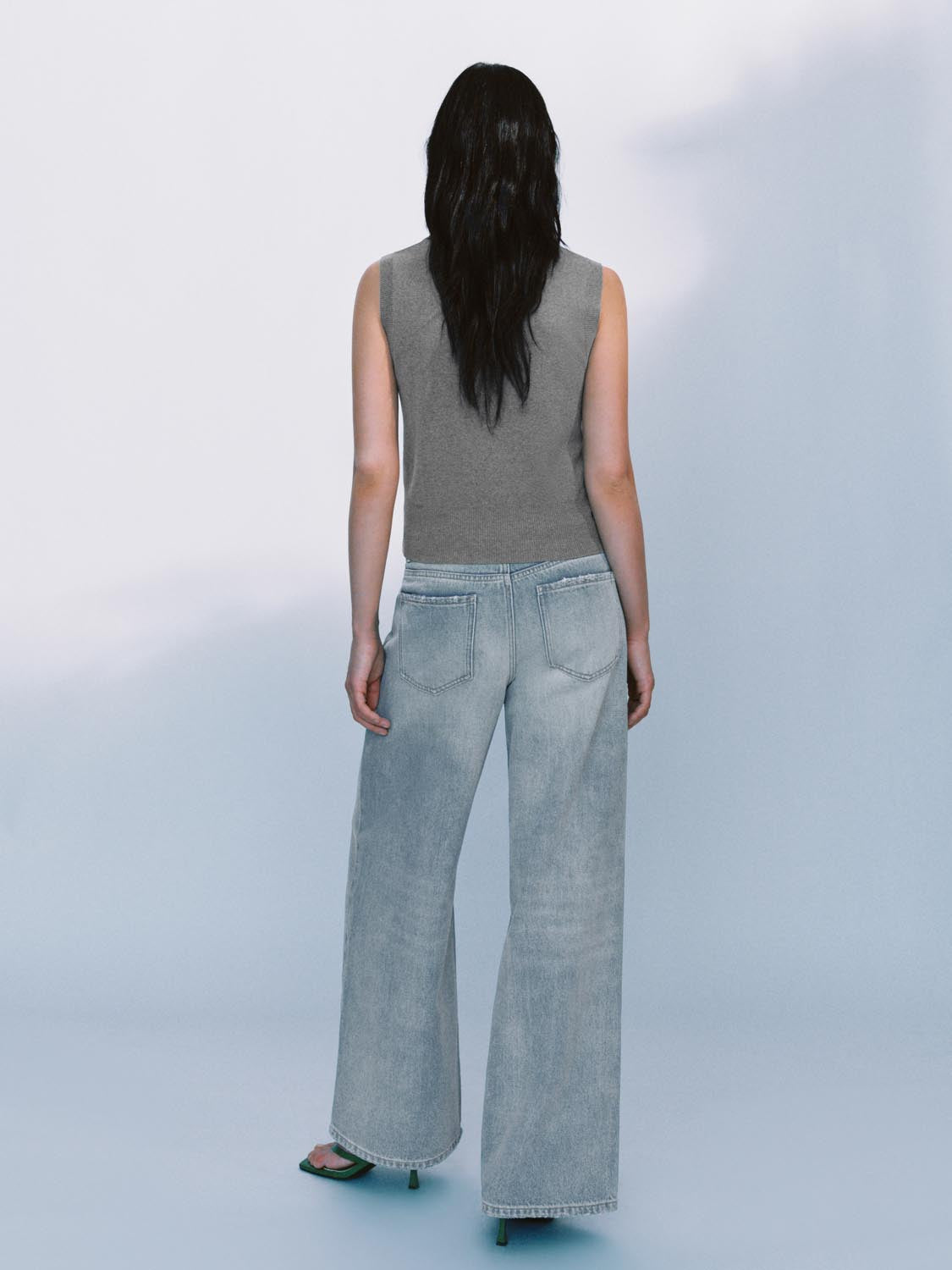 Urban Revivo Knitted Vests-Cool Grey