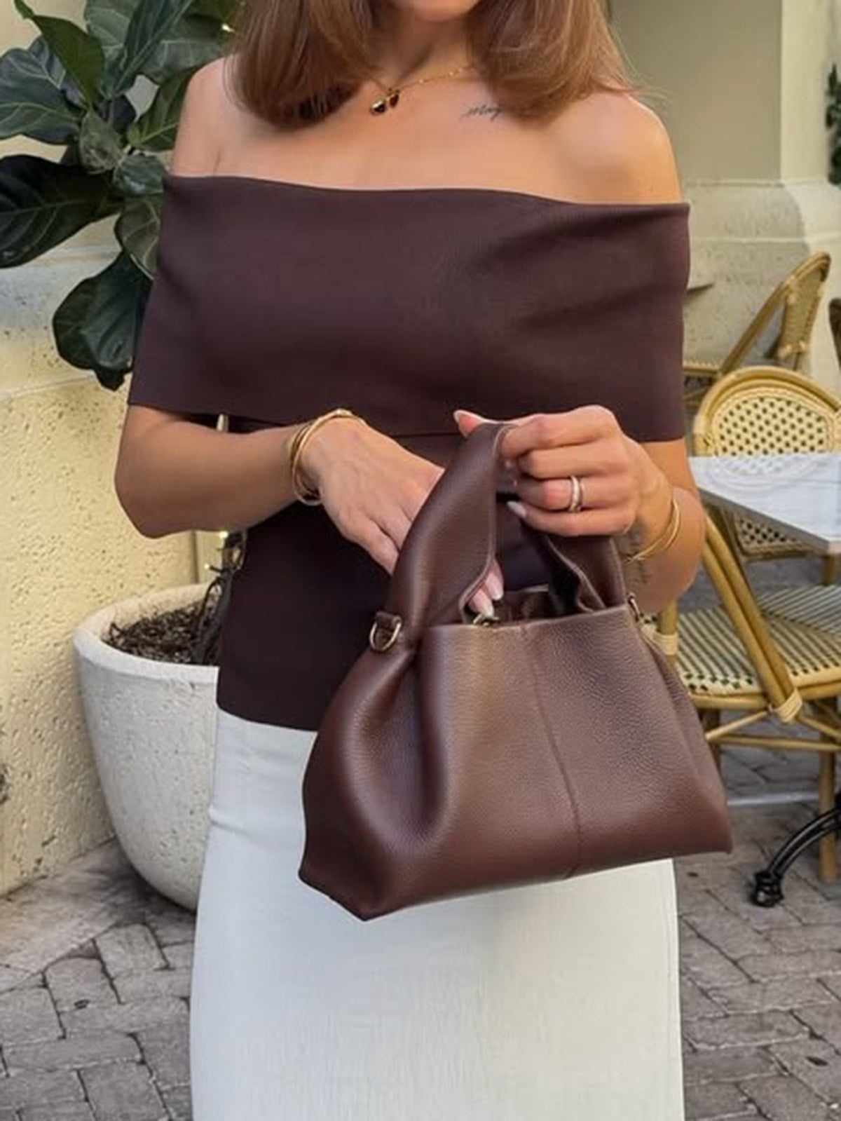 Ribbed Off The Shoulder Sweater
