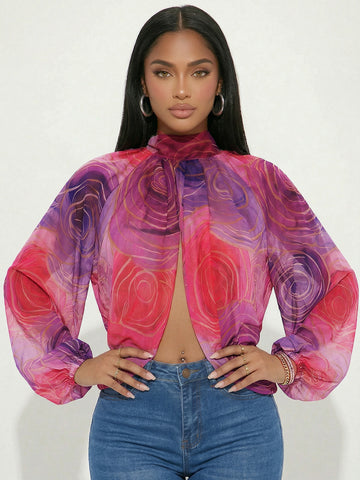Colorful Printed Lightweight Stylish Blouse