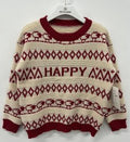 Cozy Festive Graphic Knit Pullover Sweater