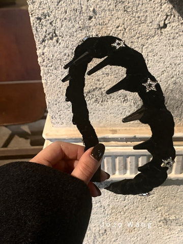 Sparkly Velvet Star Teeth Headband