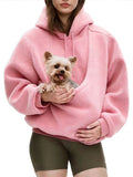 Cozy Fleece Pet Carrier Hoodie