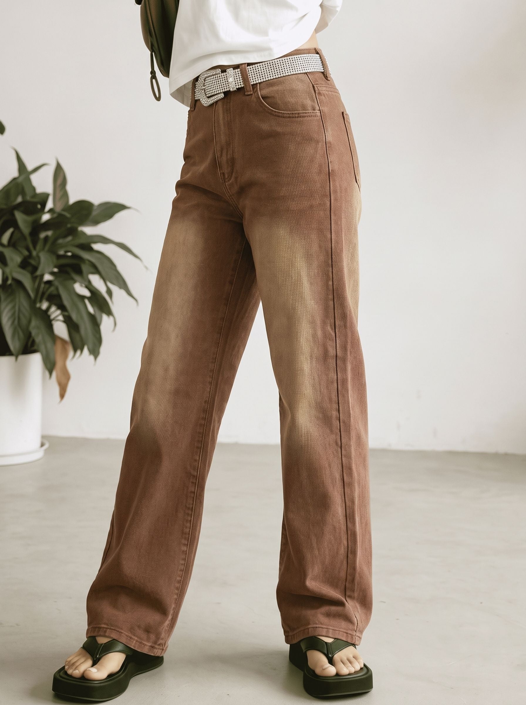 Vintage Brown High Waisted Jeans