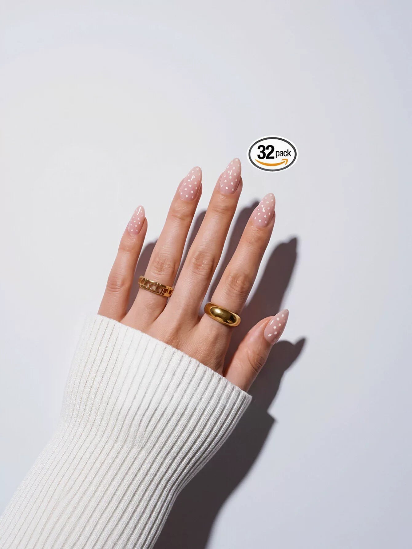 Cute Polka Dot Almond Press On Nails