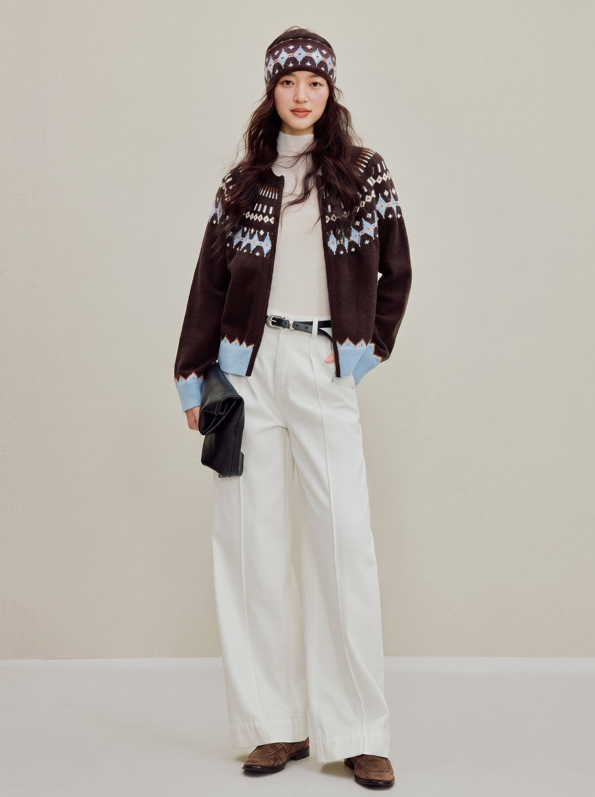 Cozy Fair Isle Zip Cardigan