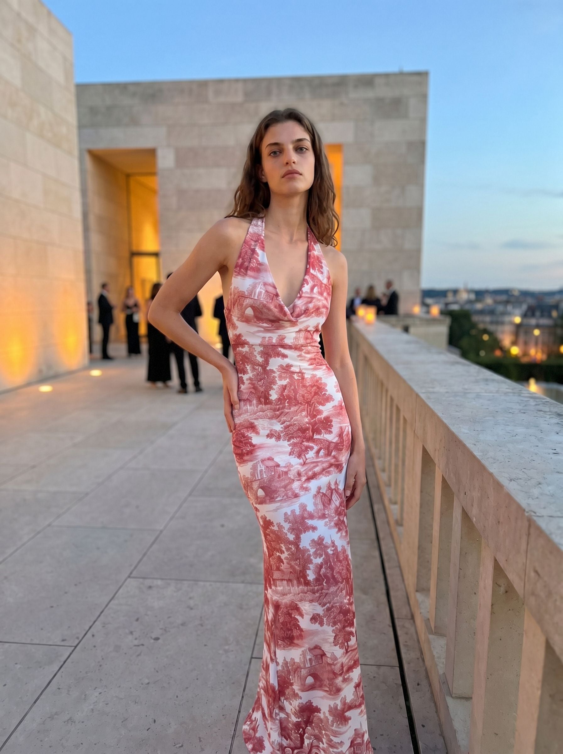 Sean Uni's Toile de Jouy Print Midi Dress