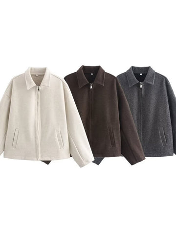 Cozy Oversized Zip Up Jacket