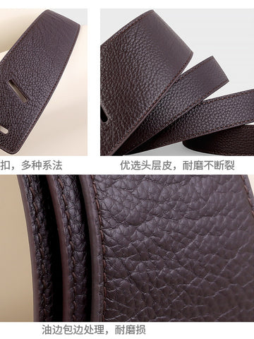 Modern Red Leather Knot Belt