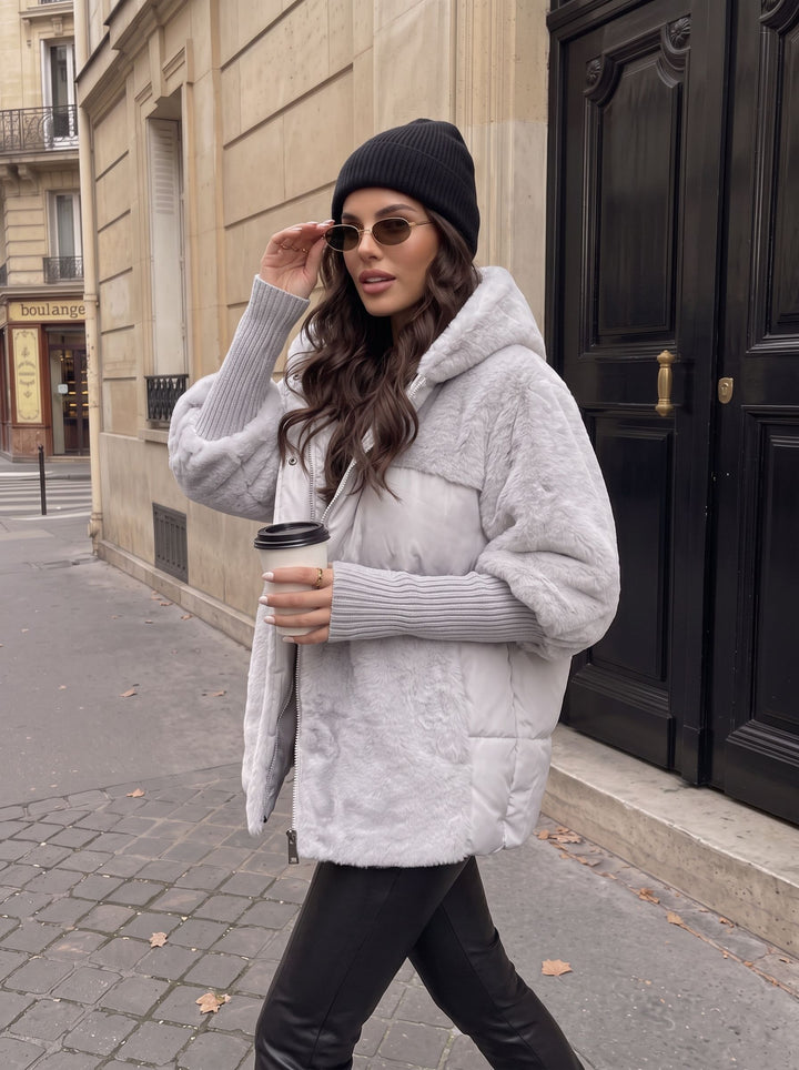Cozy Faux Fur Hooded Puffer Jacket