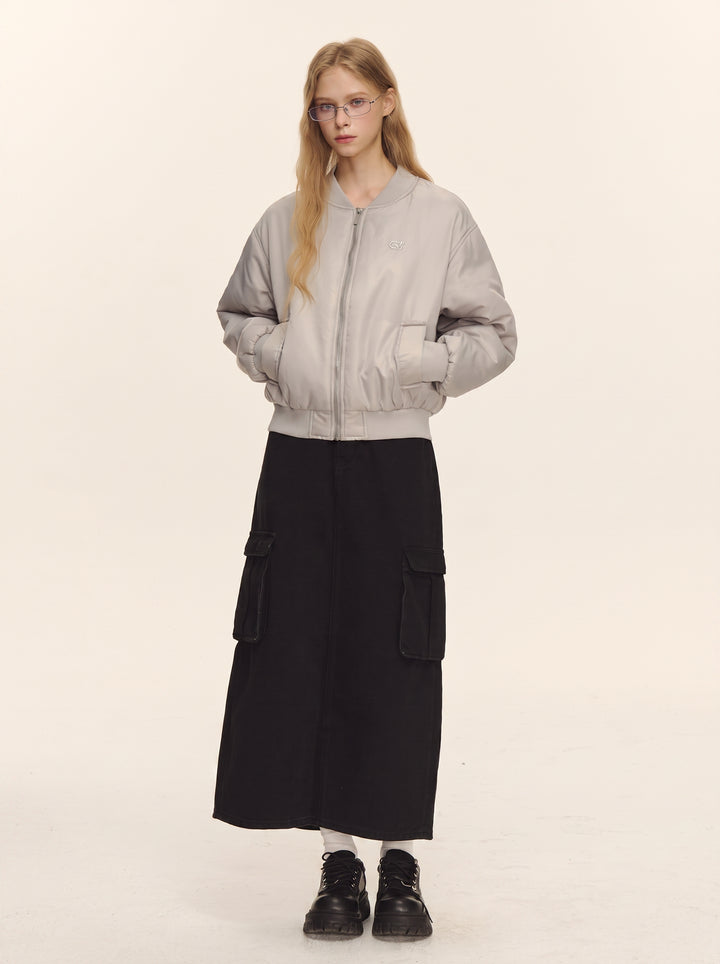 Oversized Padded Bomber Jacket