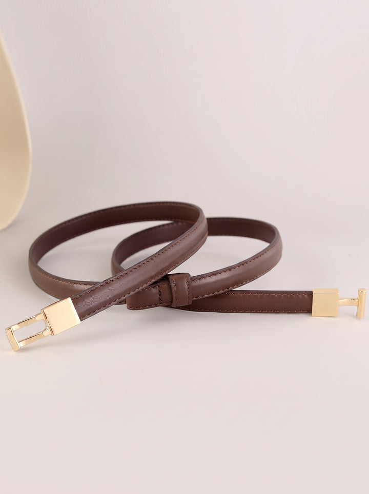 Minimalist Slim Leather Waist Belt