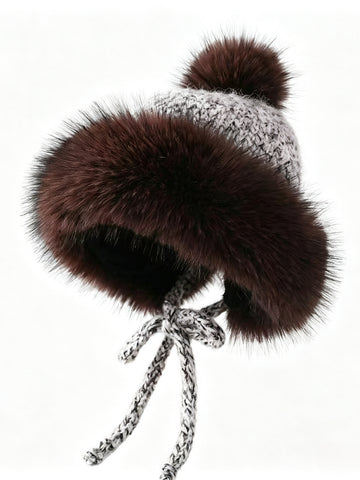 Cozy Faux Fur Pom Pom Hat