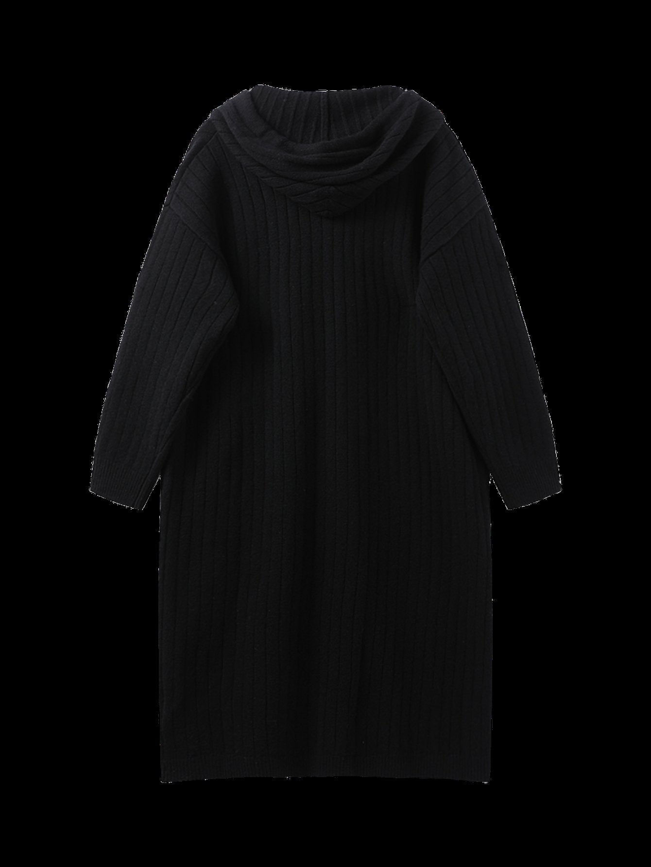 Cozy Ribbed Hooded Knit Cardigan