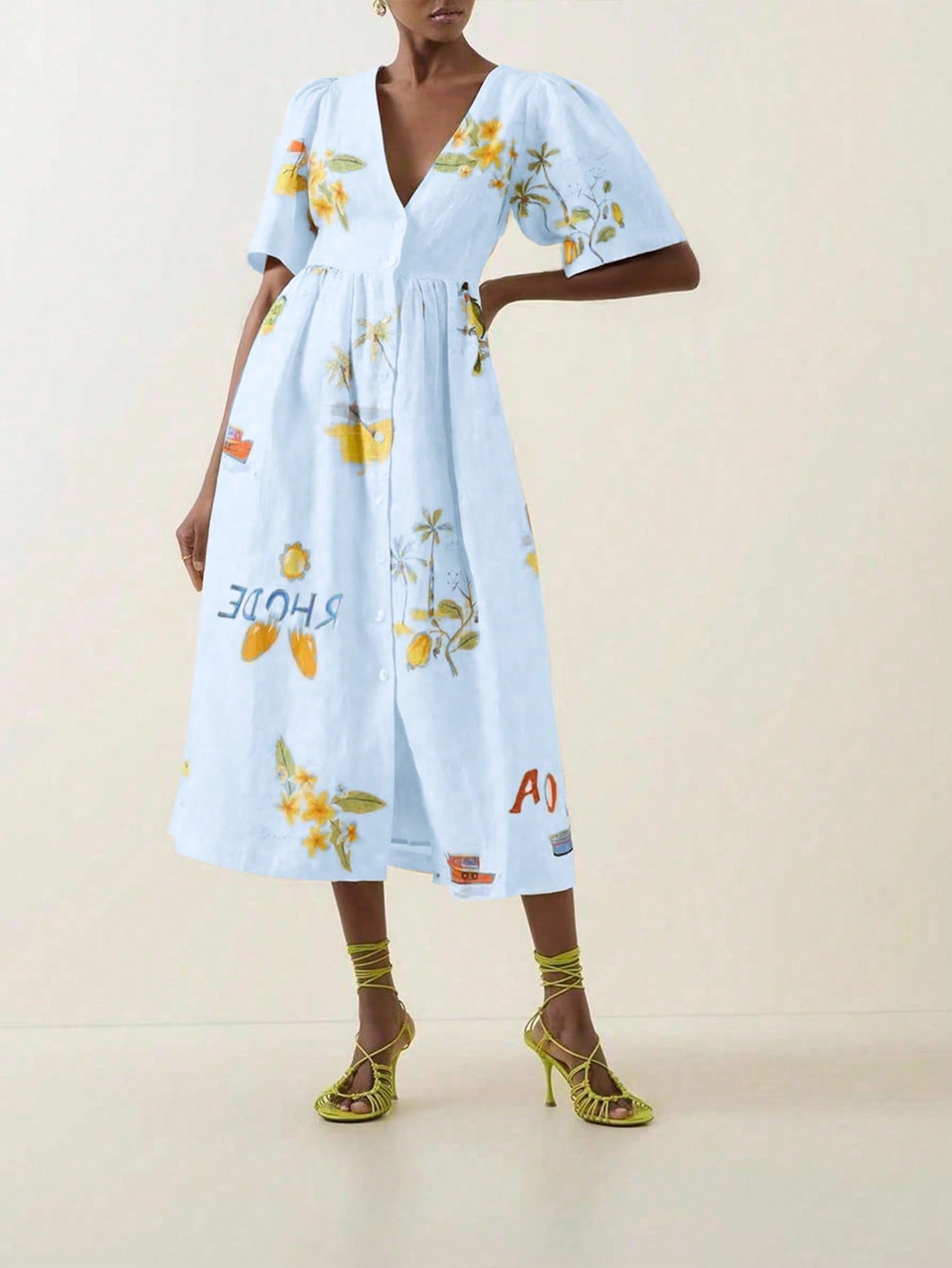 Floral Print Button Down Maxi Dress