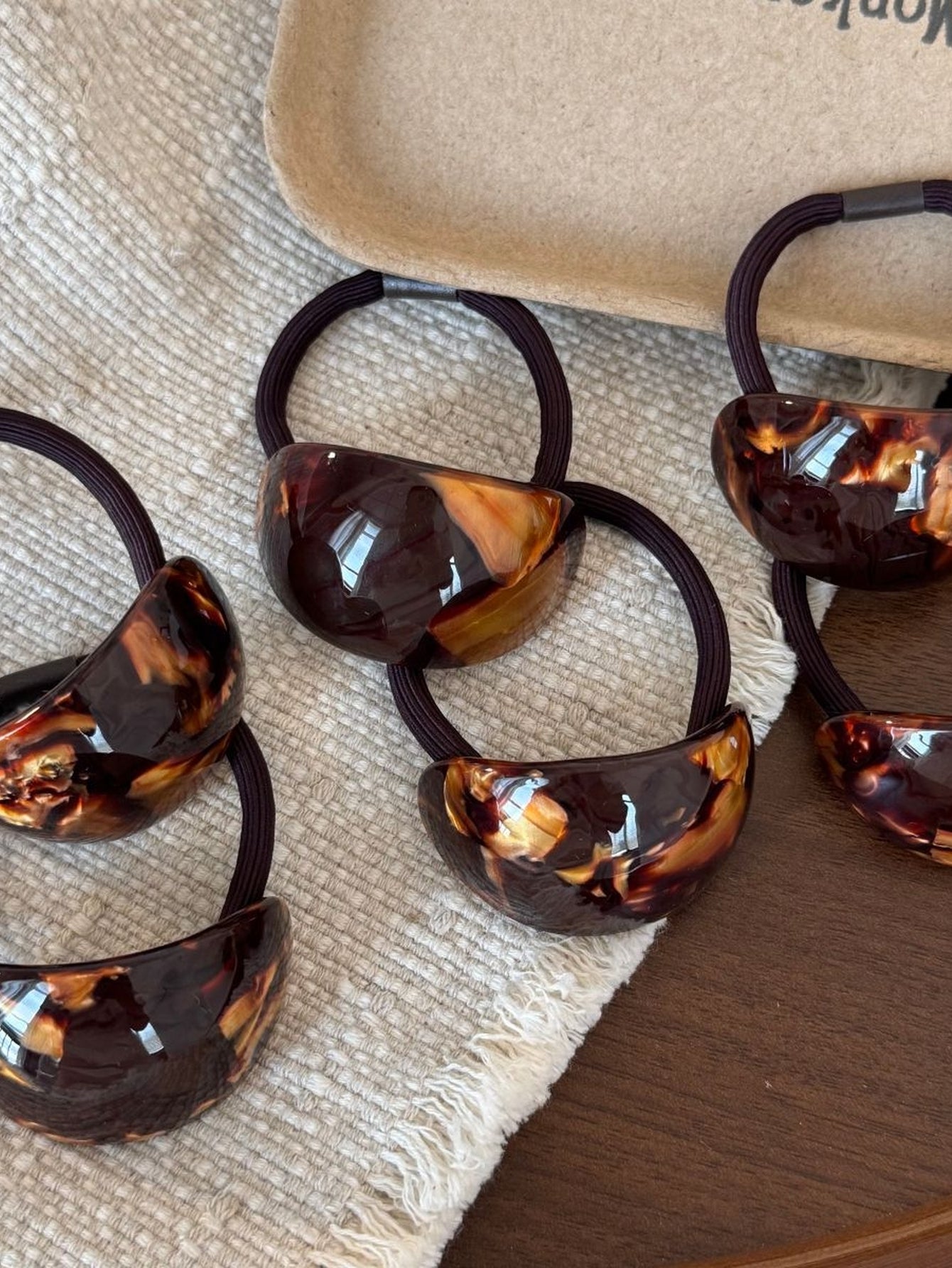 Elegant Tortoise Shell Hair Tie