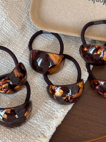 Elegant Tortoise Shell Hair Tie
