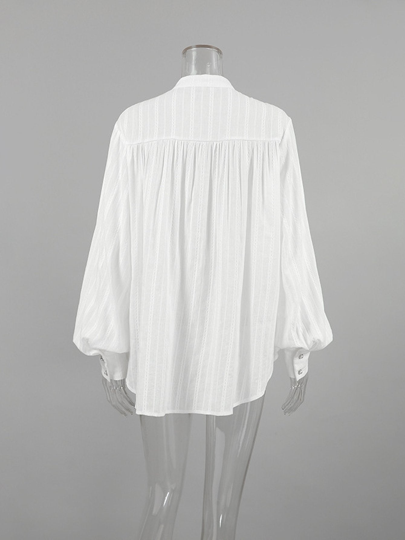 Oversized Textured Button Down Shirt