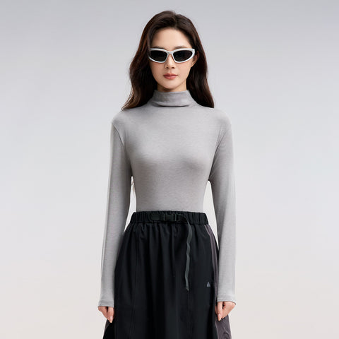 Soft Slim Fit Turtleneck Lounge Top