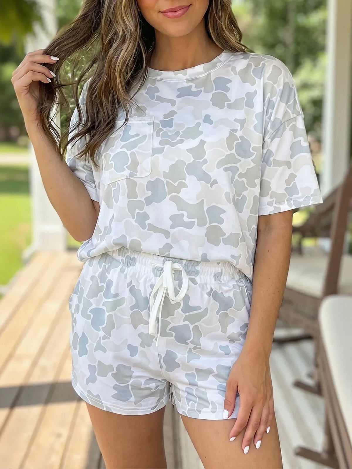 Comfy Camo Print Lounge Short Set