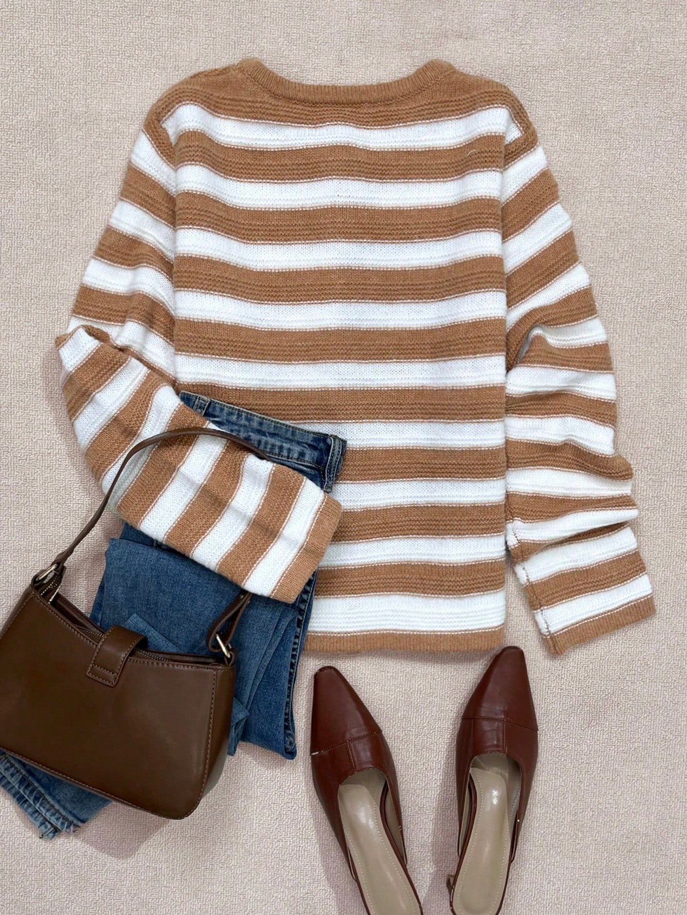 Striped Button Down Knit Cardigan